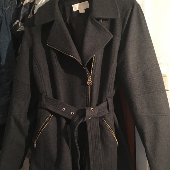 michael kors asymmetrical walker coat